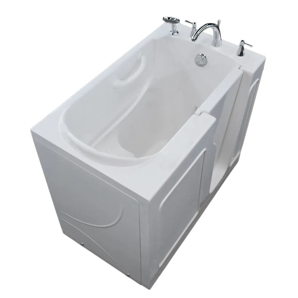 Universal Tubs 45.75 in. Walk-In Non-Whirlpool Bathtub in White with 1.28 GPF Single Flush Toilet, photo 5 of 9