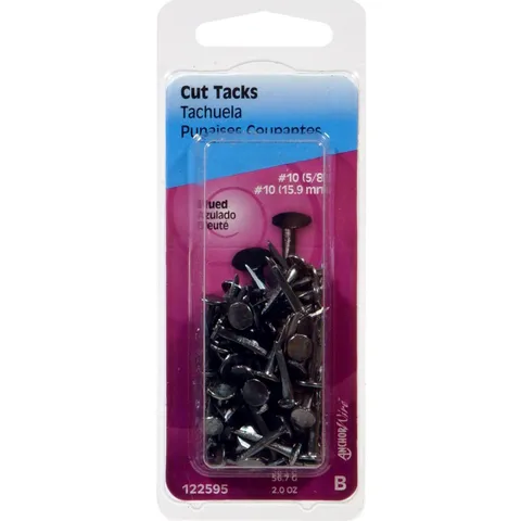 No. 10 × 5/8 in Blue Steel Cut Tacks, 2-Pack