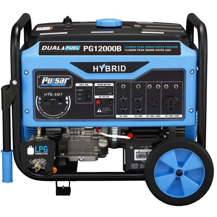 Pulsar 12,000-Watt/9,500-Watt Dual Fuel Gasoline/Propane Powered Electric/Recoil Start Portable Generator 457cc CARB Compliant, photo 2 of 11