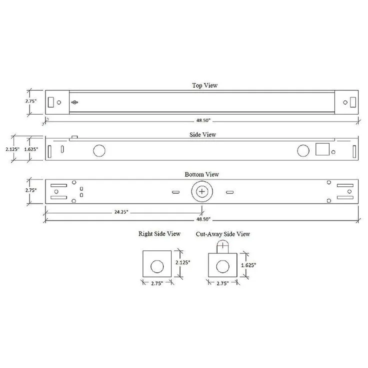 4 ft. 32-Watt 1-Lamp Fluorescent White Commercial Grade Instant Start T8 Narrow Strip Light Fixture, photo 2 of 2