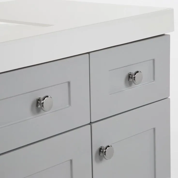 Everdean 48.5 in. W x 18.75 in. D Vanity in Pearl Gray with Cultured Marble Vanity Top in White with White Sink, photo 6 of 11