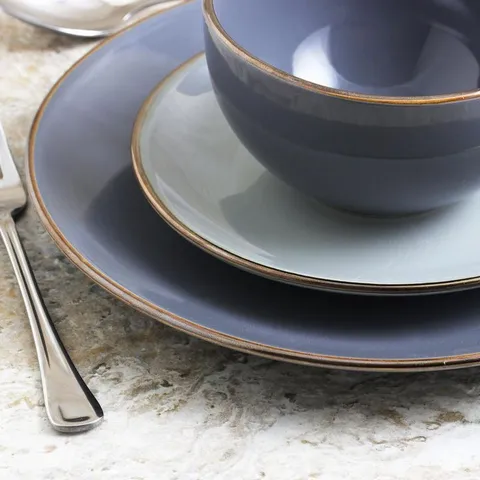Tahitian Grand 16-Piece Casual Gray Stoneware Dinnerware Set