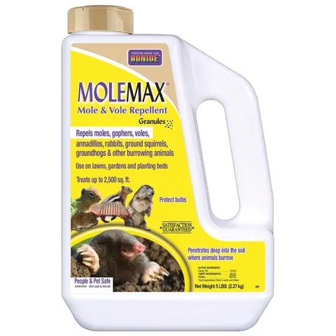 MoleMax Animal Repellent Granules for Moles & Voles, 5 lb