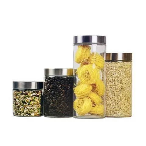 4 Piece Multisize Tempered Glass Food Storage Container