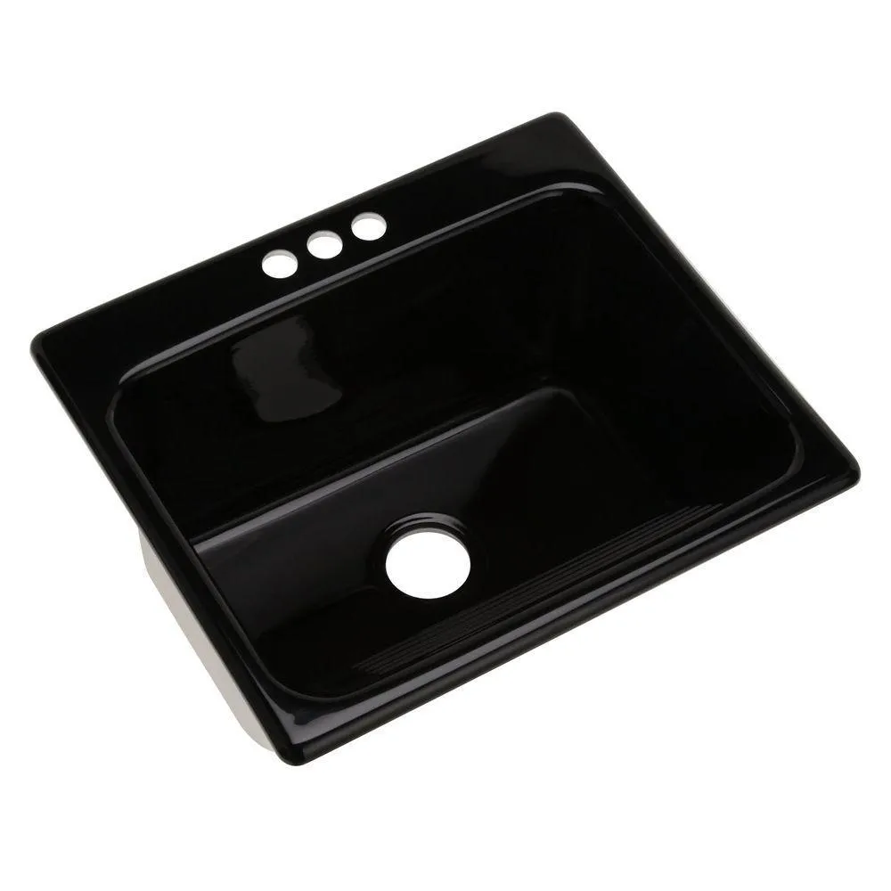 Kensington Drop-In Acrylic 25 in. 3-Hole Single Bowl Utility Sink in Ice Grey, photo 17 of 18