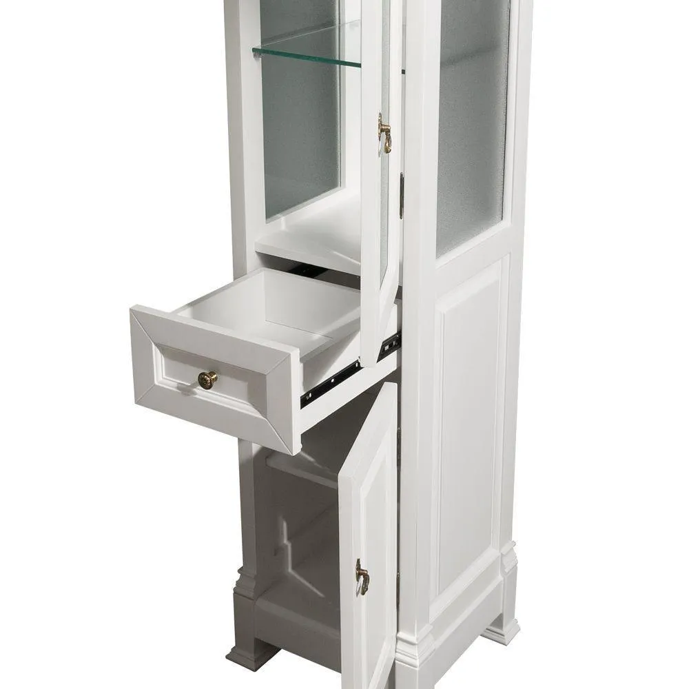 Andover 18 in. W x 65 in. H x 16 in. D Bathroom Linen Storage Cabinet in White, photo 9 of 9