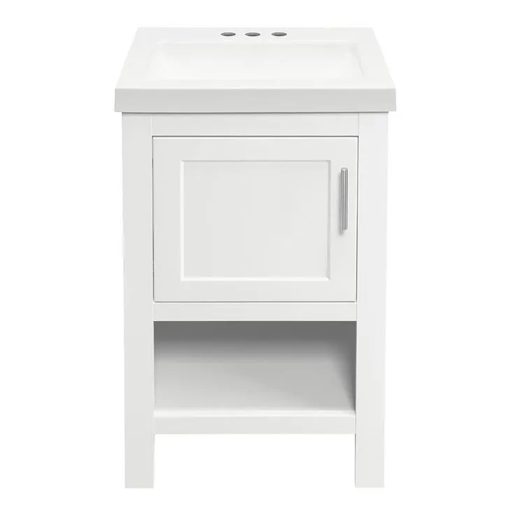 Spa 18-1/2 in. W Bath Vanity in Dove Gray with Cultured Marble Vanity Top in White with White Sink, photo 11 of 11