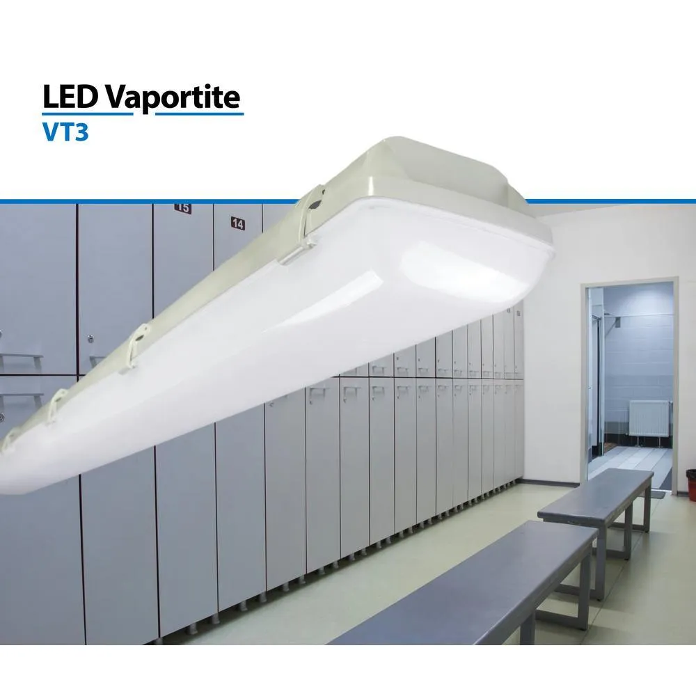 VT3 4 ft. 250-Watt Equivalent Integrated LED White Strip Light Fixture, 4000K, photo 4 of 9