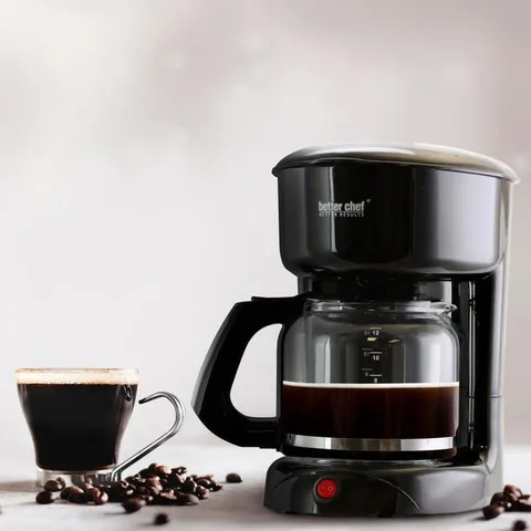 12-Cup Black Residential Drip Coffee Maker