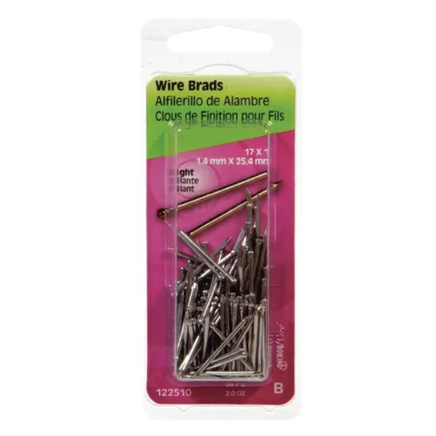 17-Gauge 1-inch Bright Steel Brad Nails (2 oz)