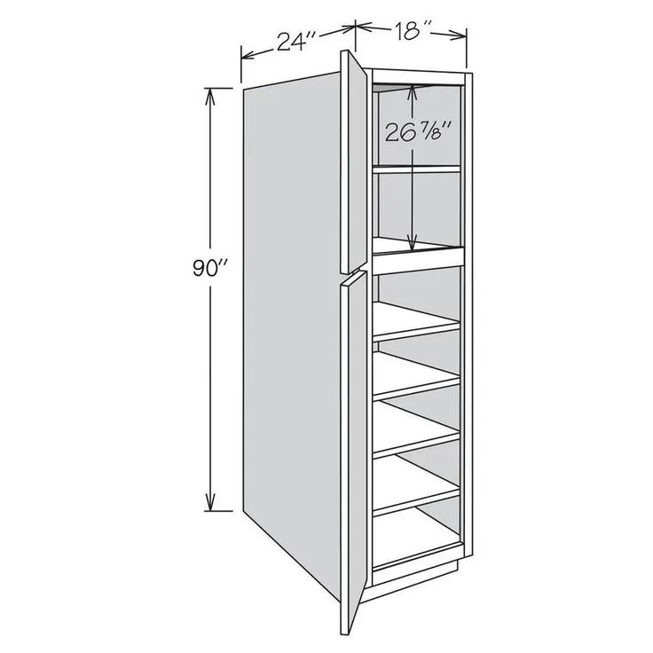 allen + roth Aveley 18-in W x 90-in H x 24-in D Linen Maple Door Pantry Semi-Custom Cabinet, photo 5 of 6