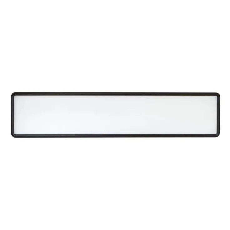 Commercial Electric 4 ft. x 10 in. Deco Matte Black Back-Lit Flat Panel LED Flush Mount 4000 Lumens 3000K 4000K 5000K Dimmable, photo 4 of 10