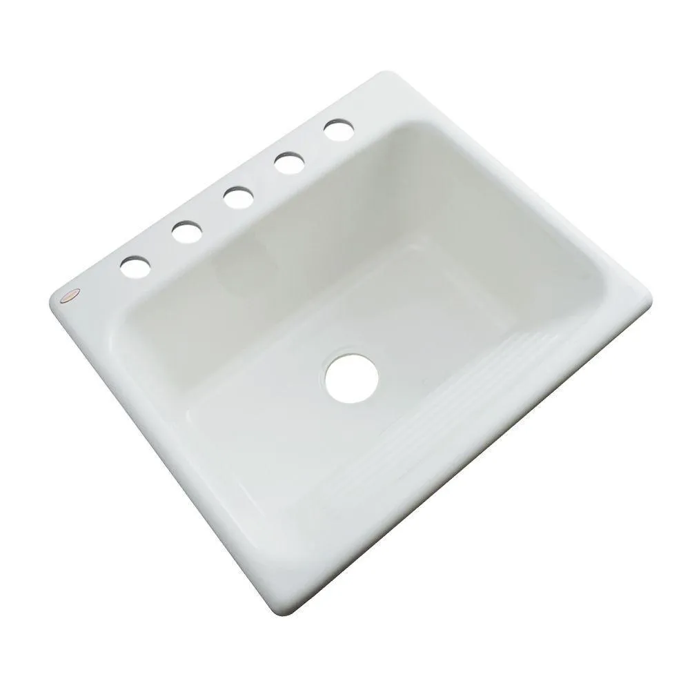 Kensington Drop-In Acrylic 25 in. 5-Hole Single Bowl Utility Sink in White, photo 9 of 16