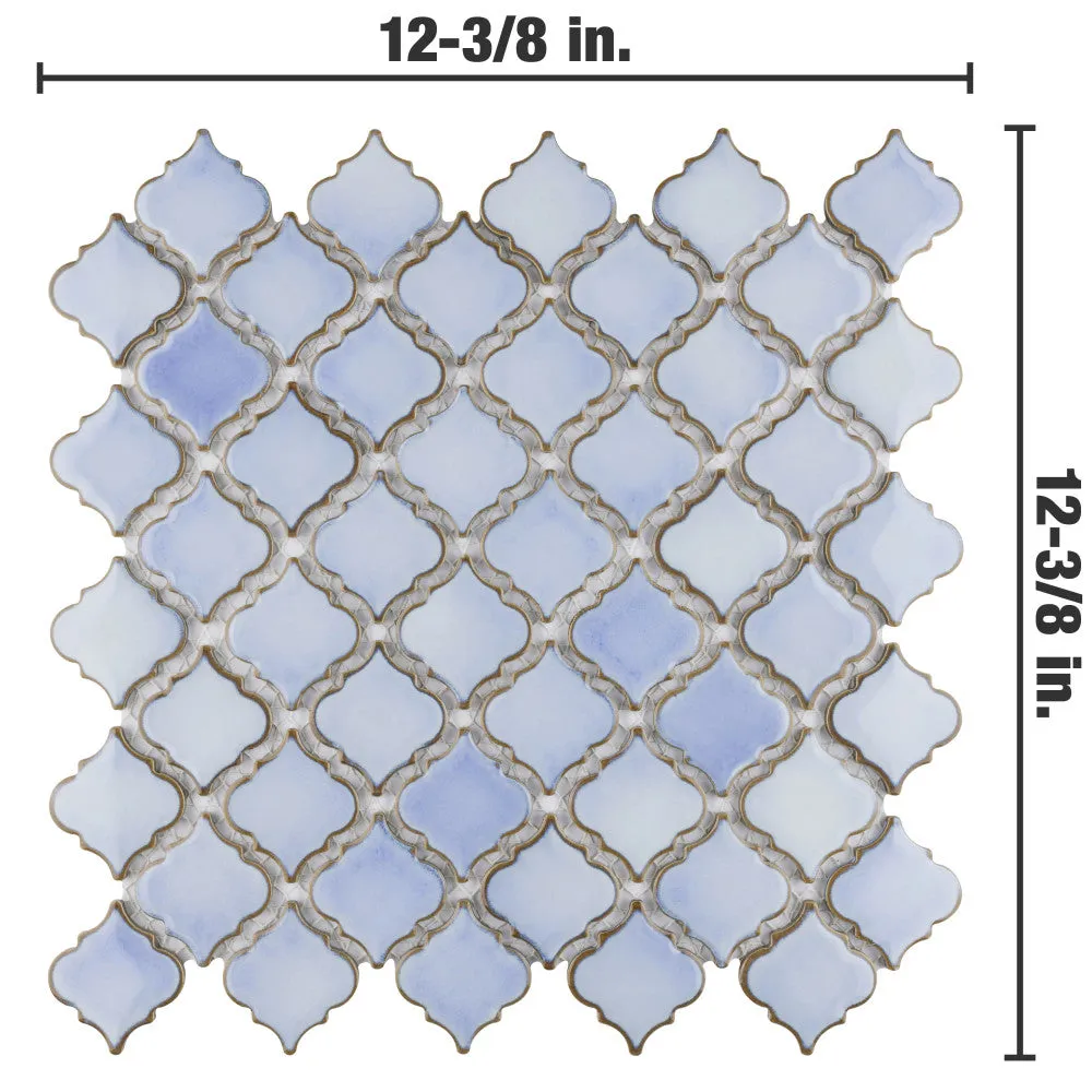 Merola Tile Hudson Tangier Frost Blue 12 in. x 12 in. Porcelain Mosaic Tile (10.96 sq. ft. / Case), photo 2 of 8