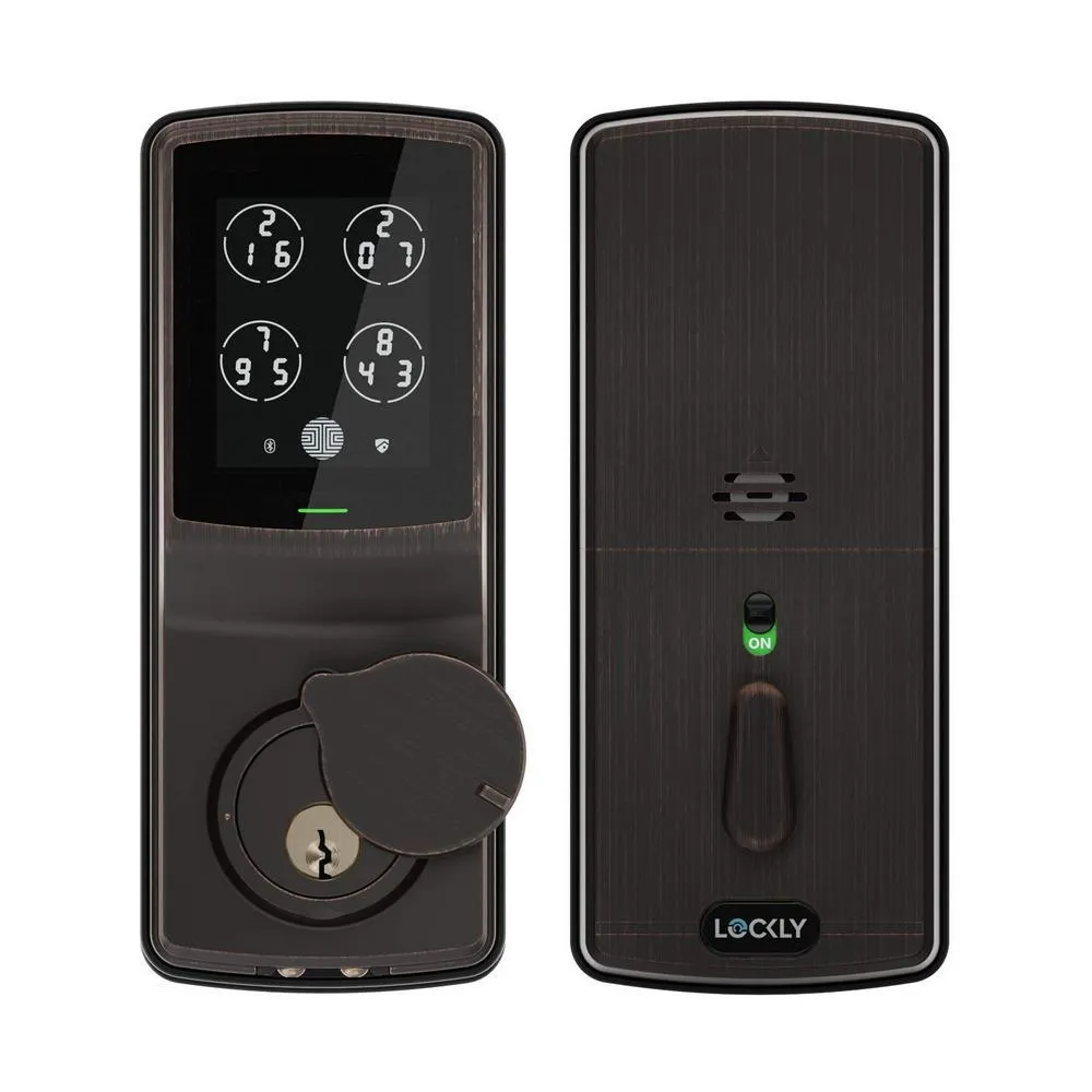 Lockly Secure Venetian Bronze Single-Cylinder Smart Alarmed Lock Deadbolt with Keypad, Bluetooth and Discrete PIN Code Input, photo 6 of 8