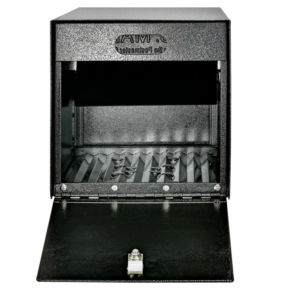 Mail Boss Mail Manager Street Safe Black Post-Mount Mailbox with High Security Reinforced Rear Locking System, photo 8 of 13