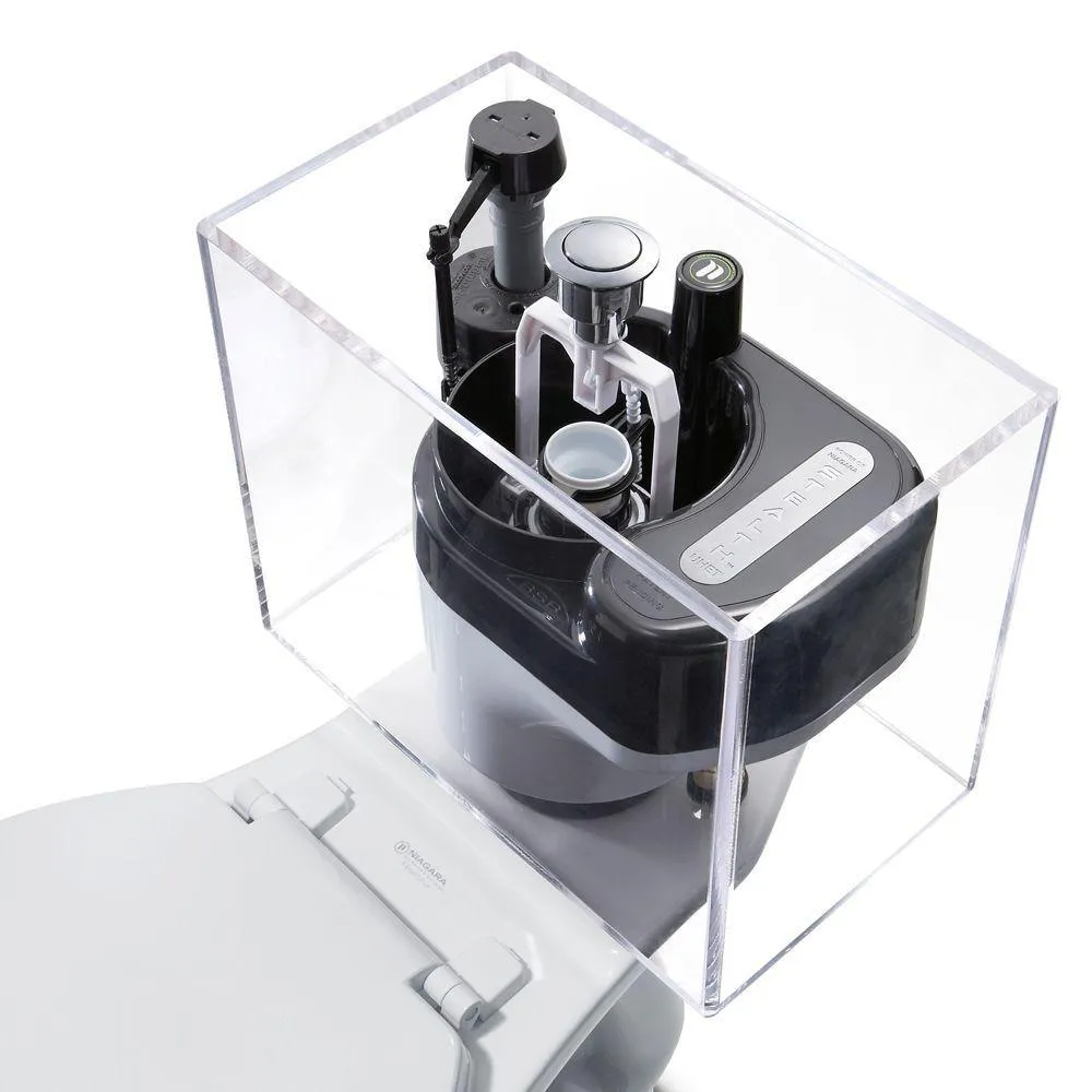 2-Piece Stealth 0.8 GPF Ultra-High-Efficiency Single Flush Elongated Toilet in White, Seat Included (3-Pack), photo 9 of 13