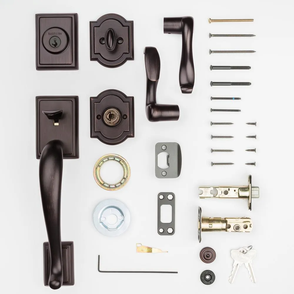 Prestige Pistoria Single Cylinder Venetian Bronze Door Handleset w/ Arch Rose Madrina Door Lever Feat SmartKey Security, photo 12 of 12