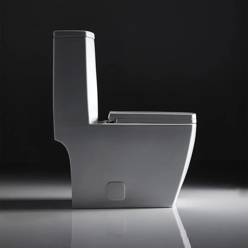 Boyel Living 0.8 GPF/1.28 GPF Dual Flush Round Shape Ceramic Elongated Toilet Including Toilet Round Only Seat in White, photo 6 of 9