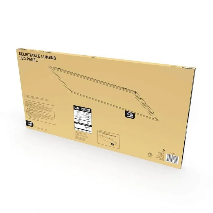 Commercial Electric 2 ft. x 4 ft. 500 Watt Equivalent Integrated LED White Troffer Light 3 CCT with up to 5500 Lumen Select, photo 9 of 11