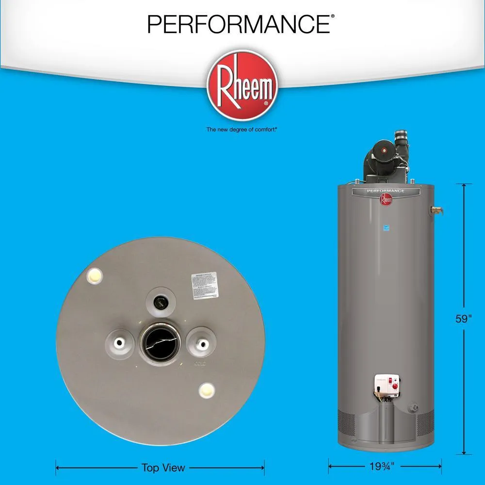 Performance 40 Gal. Tall 6-Year 36,000 BTU Ultra Low NOx (ULN) Power Vent Natural Gas Tank Water Heater, photo 2 of 4