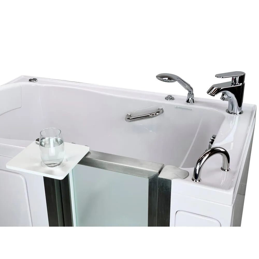 Ella Elite 52 in. Acrylic Walk-In Whirlpool Bathtub, Right-Hand Door, White, 2-Piece Fast Fill Faucet, 2 in. Dual Drain, photo 2 of 16