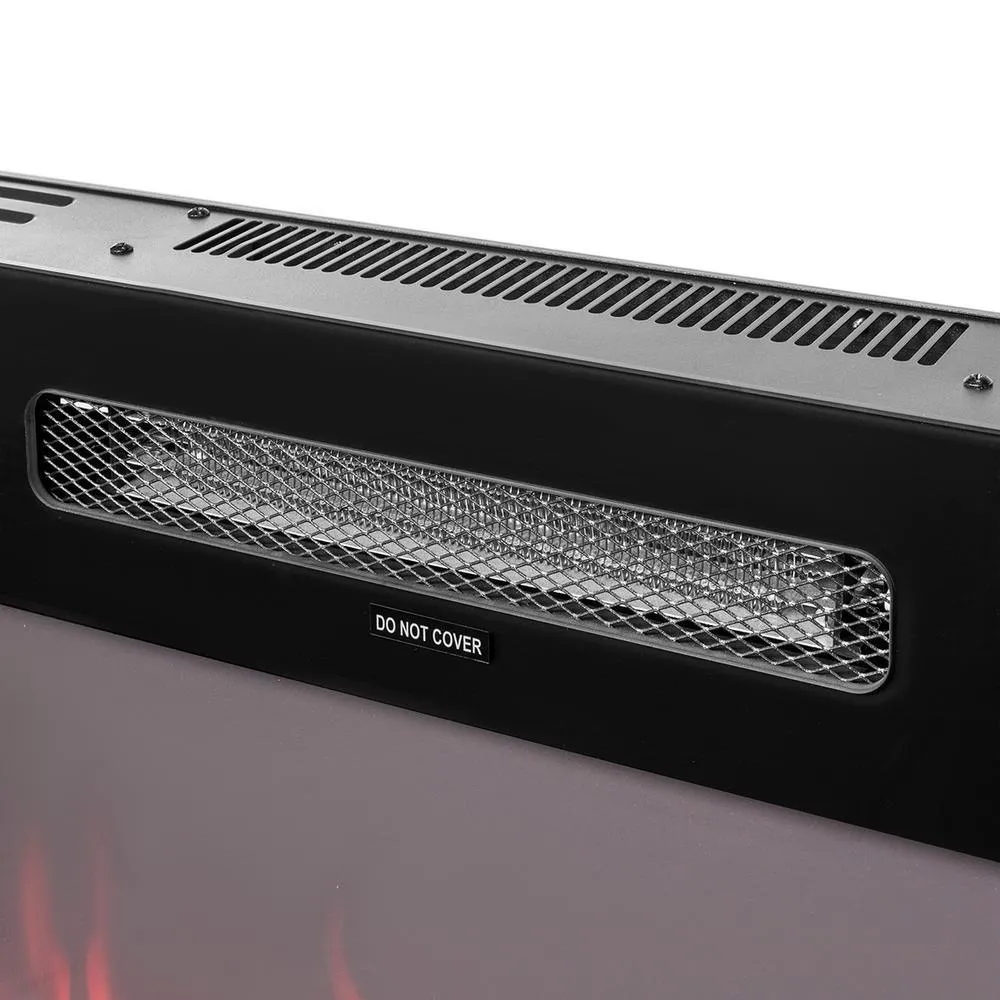 XtremepowerUS 40 in. 5,100 BTU Recessed In-Wall Electric Heater Smokeless Fireplace with 3-Changeable Flame Color and Remote Control, photo 6 of 7