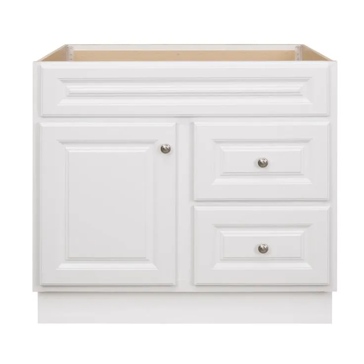 Hampton Bay Hampton 48 in. W x 21 in. D x 33.5 in. H Bathroom Vanity Cabinet Only in White, photo 2 of 17