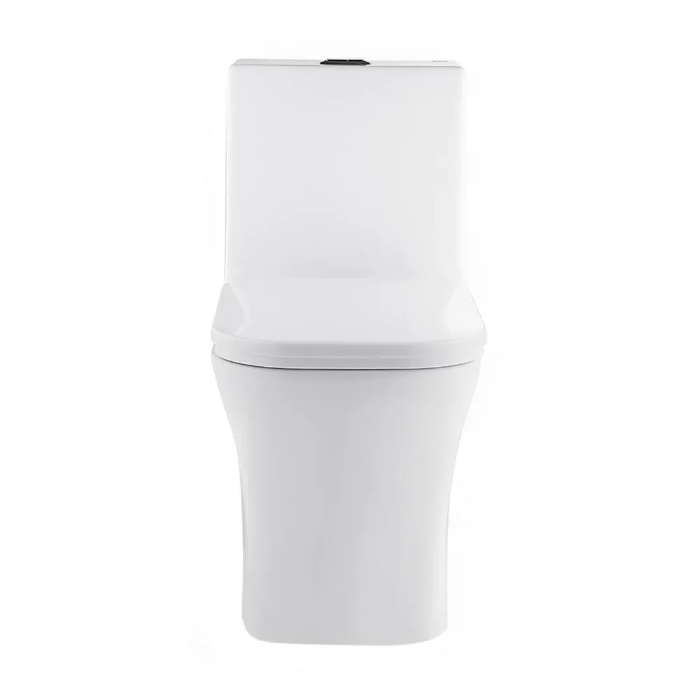 Concorde 1-Piece 0.8/1.28 GPF Dual Flush Square Elongated Toilet in White, photo 7 of 15