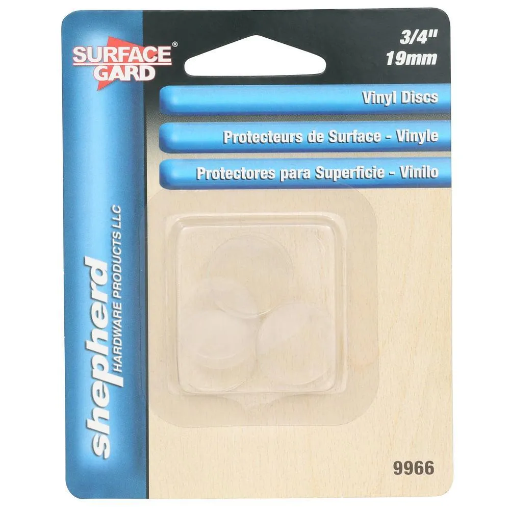 Shepherd 3/4 in. Clear Vinyl Non-Adhesive Discs for Glass Surfaces (10 per Pack), photo 3 of 5