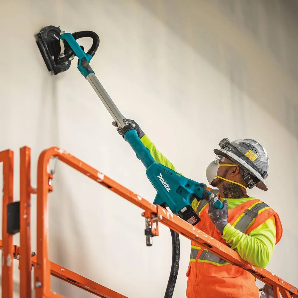 Makita 5.0 Ah 18-Volt LXT Lithium-Ion Brushless Cordless 9 in. Drywall Sander Kit, AWS Capable with bonus 18V LXT Cut-Out Saw, photo 6 of 14