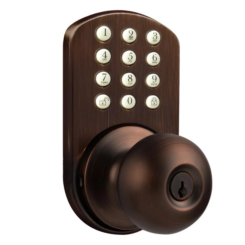 MiLocks Keyless Satin Nickel Entry Door Knob, photo 9 of 9