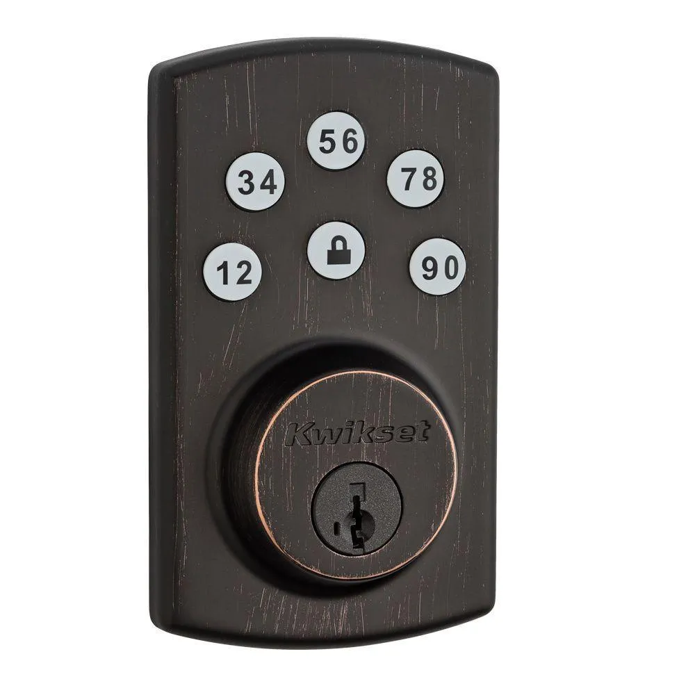 Kwikset Powerbolt2 Satin Nickel Single Cylinder Electronic Deadbolt Featuring SmartKey Security and Balboa Passage Lever, photo 6 of 8