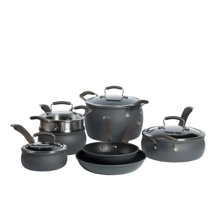 Translucent 11-Piece Hard-Anodized Aluminum Nonstick Cookware Set in Ebony, photo 3 of 8