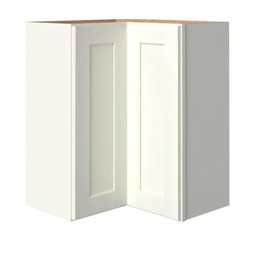 allen + roth Aveley 24-in W x 30.125-in H x 12-in D Linen Maple Corner Wall Semi-Custom Cabinet, photo 3 of 4