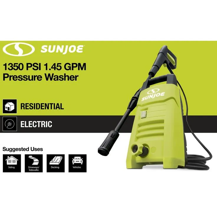 Sun Joe 1350 PSI 1.45 GPM 10 Amp Electric Pressure Washer, photo 4 of 4