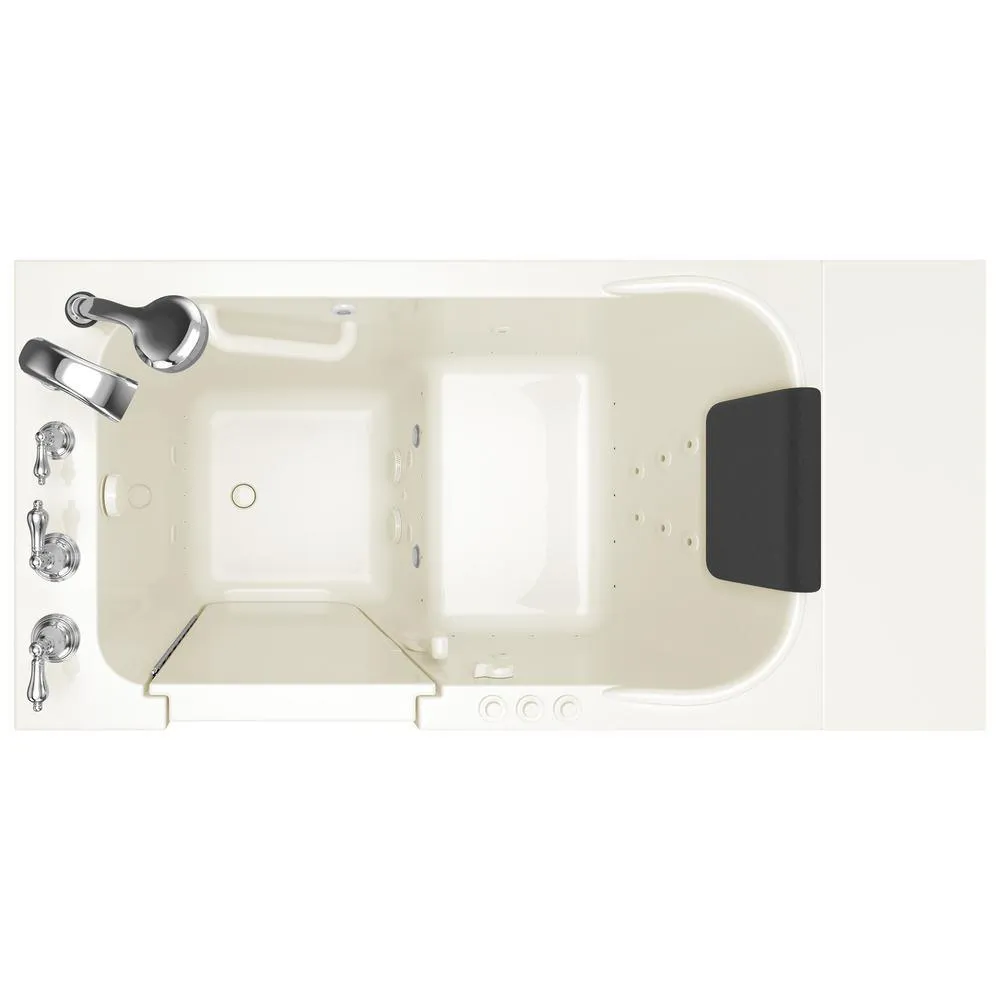 Gelcoat Premium Series 48 in. x 28 in. Left Hand Walk-In Whirlpool and Air Bathtub in Linen, photo 3 of 18