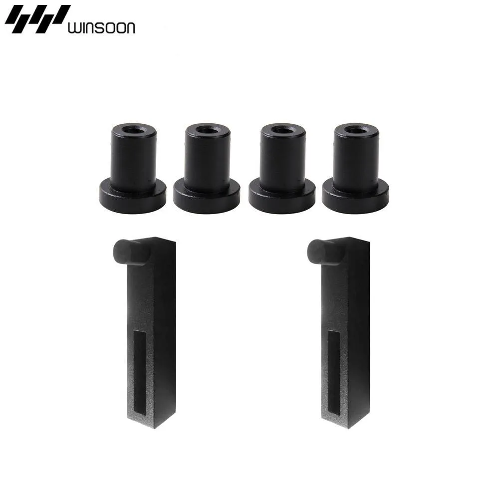 WINSOON 5 ft./60 in. Top Mount Big Wheel Black Barn Style Sliding Door Track and Hardware Set for Single Door, photo 5 of 7