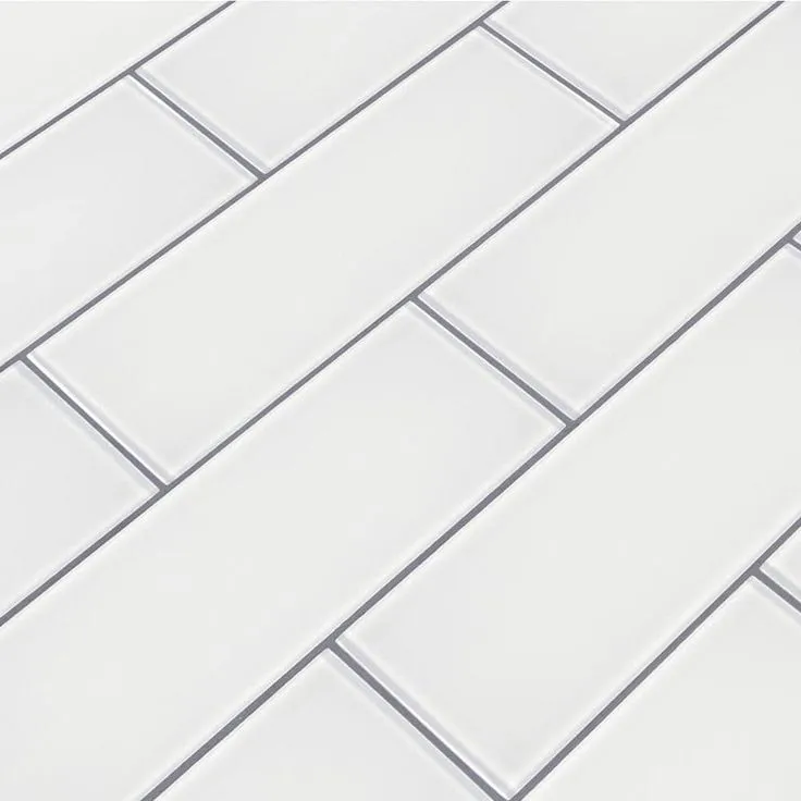 MSI Frosted Icicle 3 in. x 9 in. Glossy Glass Ice White Subway Tile (3.8 sq. ft. / case), photo 4 of 5