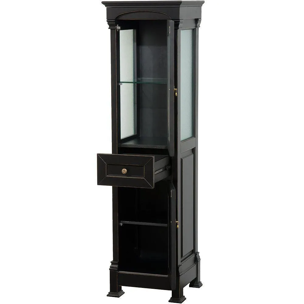 Andover 18 in. W x 16 in. D x 65 in. H Bathroom Linen Storage Tower Cabinet in Antique Black, photo 10 of 10