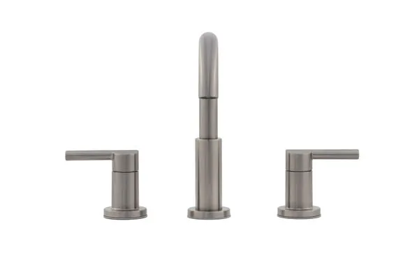 Delta Nicoli J-Spout 8 in. Widespread 2-Handle Bathroom Faucet in Stainless, photo 2 of 2