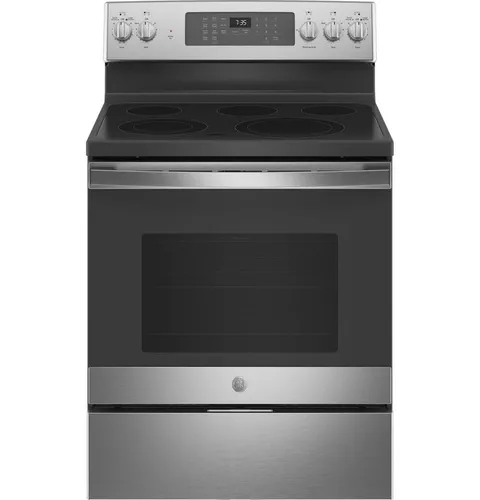 30 in. 5.3 cu. ft. Electric Range with Self-Cleaning Convection Oven and Air Fry in Stainless Steel