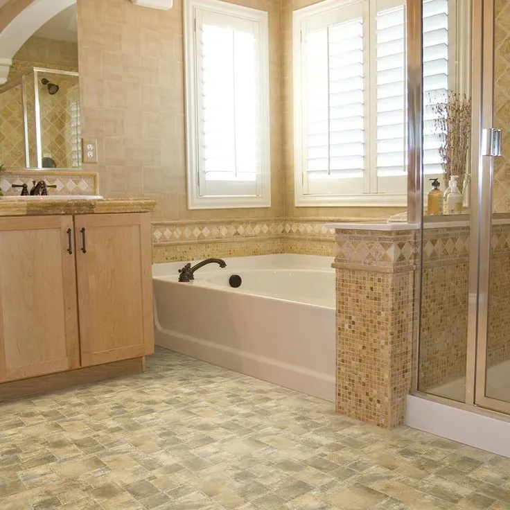 TrafficMASTER Regina Stone Neutral Residential Vinyl Sheet, Sold by 13.2 ft. Wide x Custom Length, photo 4 of 7