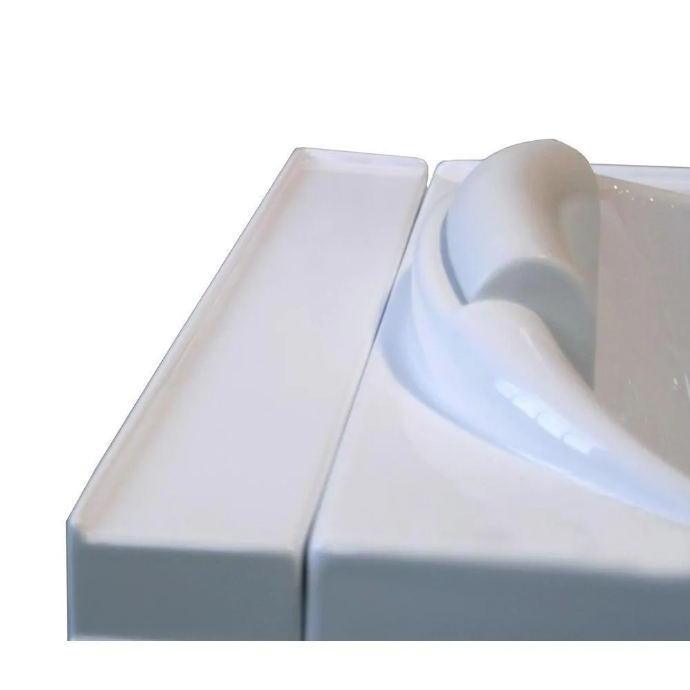 Ella Deluxe 55 in. Acrylic Walk-In Whirlpool and Air Bath Bathtub in White, Fast Fill Faucet Set, LHS 2 in. Dual Drain, photo 3 of 8