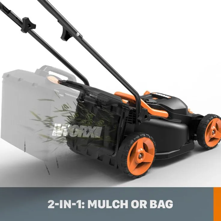 Worx POWER SHARE 40-Volt 14 in. Cordless Battery Walk Behind Mower with Mulching & Intellicut, (Battery & Charger Included), photo 7 of 8