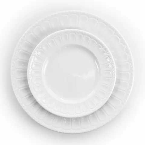 Charlotte White Porcelain Dinnerware Set (Service for 4)
