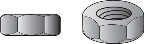 1/2 in. Hot Dipped Galvanized Steel USS Hex Nut, 50-Pack