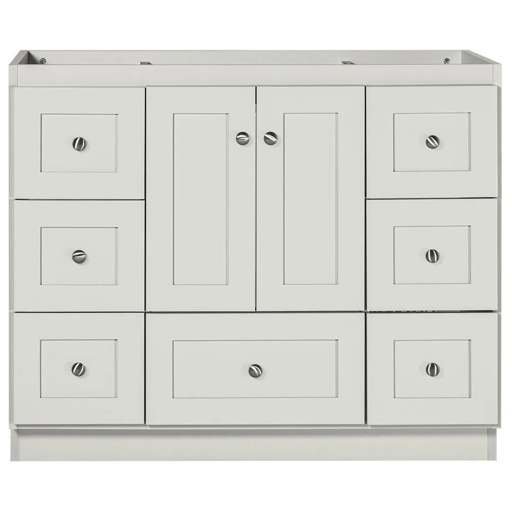 Shaker 42 in. W x 21 in. D x 34.5 in. H Vanity Cabinet Only in Natural Alder, photo 19 of 47