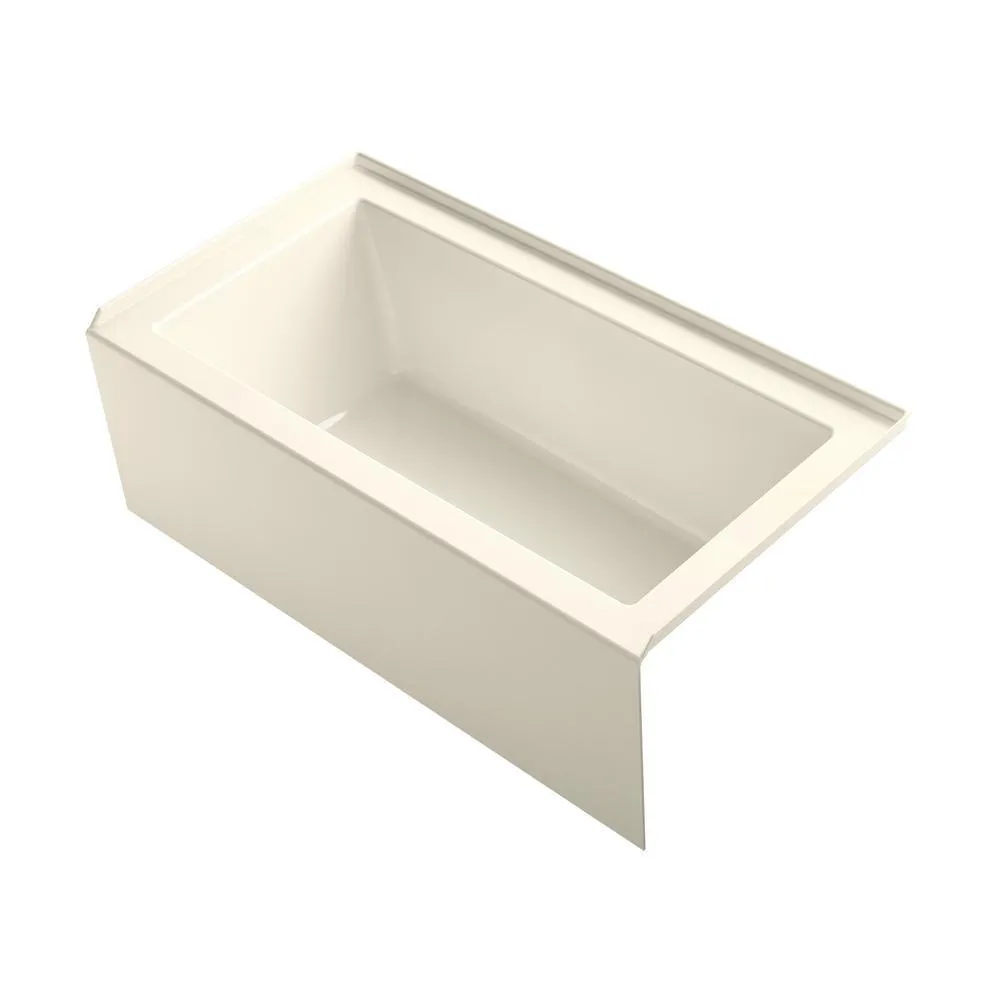 Underscore 60 in. Acrylic Right-Hand Drain Rectangular Alcove Bathtub in White, photo 5 of 11