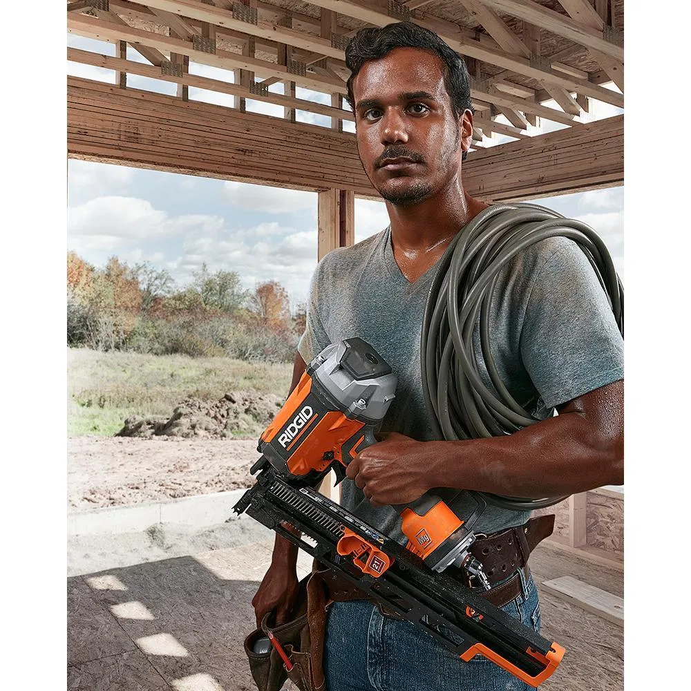 RIDGID 21° 3-1/2 in. Round-Head Framing Nailer and 15° 1-3/4 in. Coil Roofing Nailer, photo 10 of 10